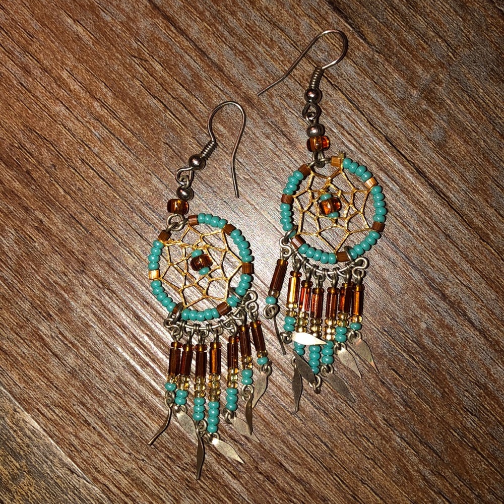 Boho Dream Catcher Dangle Earrings